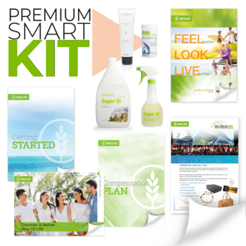 Premium Smart Kit, sis. tuotteita ja digitaalista kirjallisuutta sekä 12 kk rekisteröitymisen